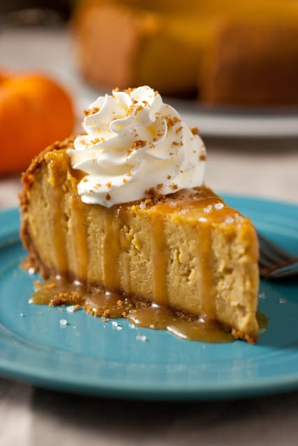 Salted Caramel Pumpkin Cheesecake