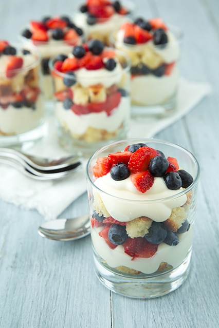 individual berry trifles