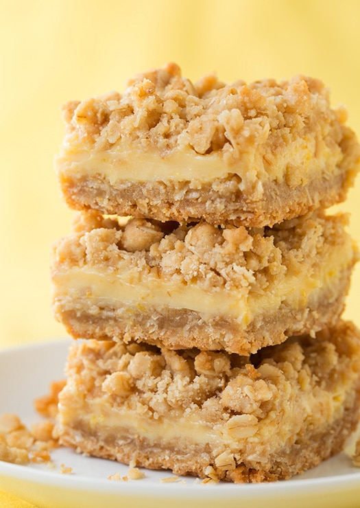 Lemon Creme Crumb Bars | Cooking Classy