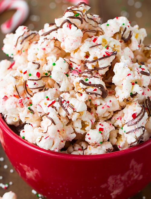 Peppermint Bark Popcorn (easy 10 minute recipe)| Cooking Classy