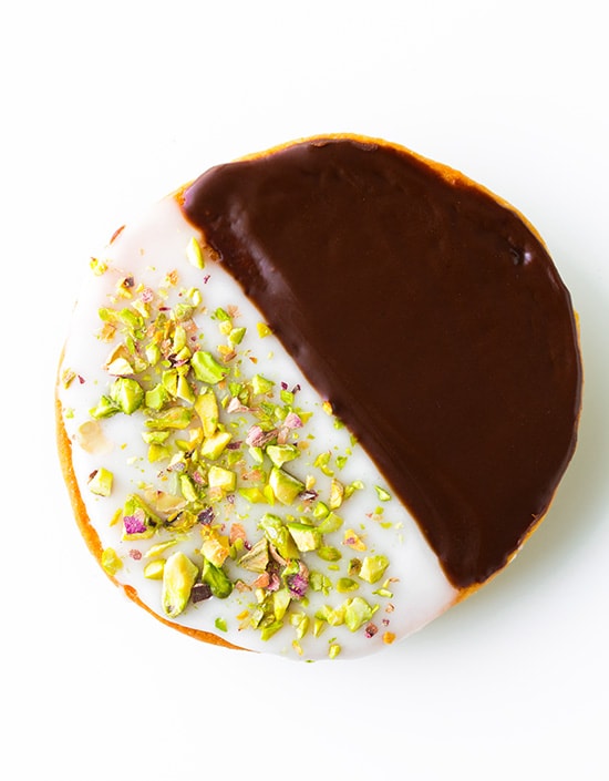 Salted Pistachio Black and White Cookies | Cooking Classy