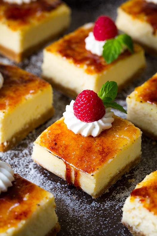 Creme Brulee Cheesecake Bars | Cooking Classy