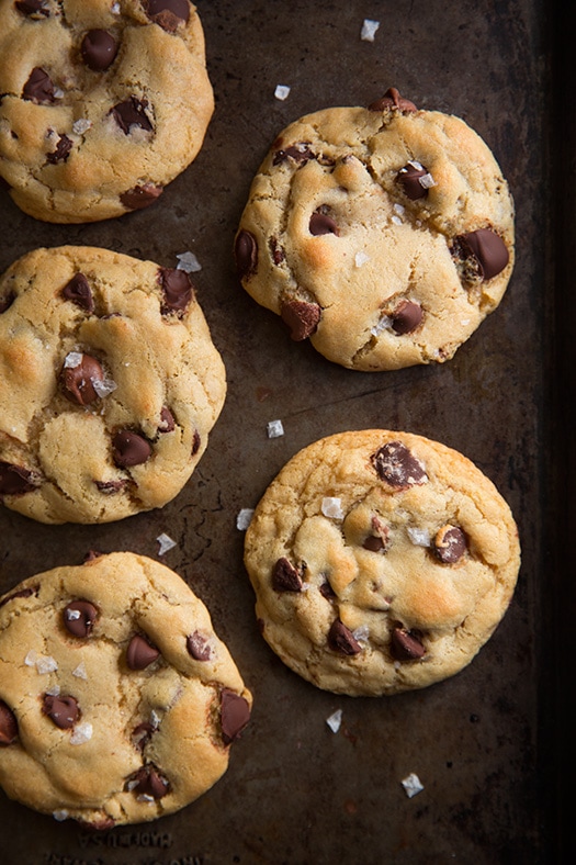 Gluten-Free Chocolate Chip Cookies on baking sheet