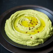 Avocado hummus in a bowl