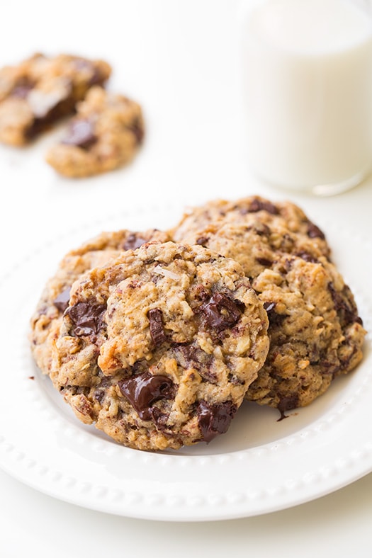 Oatmeal Coconut Almond Chocolate Chunk Cookies | Cooking Classy