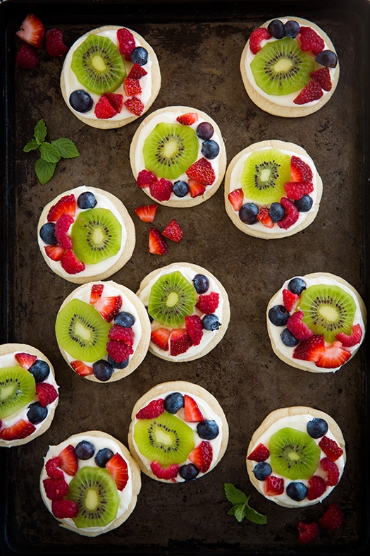 Mini Fruit Pizzas with Lemon Cream Cheese Frosting | Cooking Classy