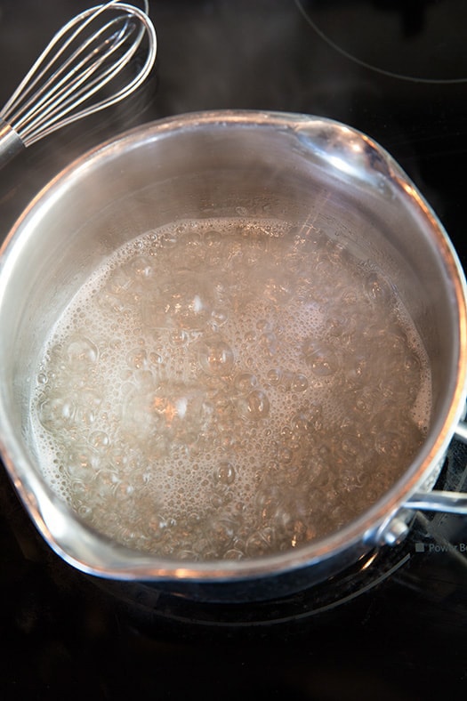 Steps for making caramel sauce