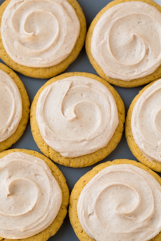 Pumpkin Sugar Cookies with Cinnamon Cream Cheese Frosting | Cooking Classy