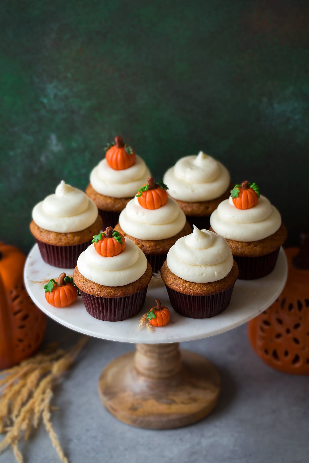 Pumpkin Cupcakes with Cream Cheese Frosting