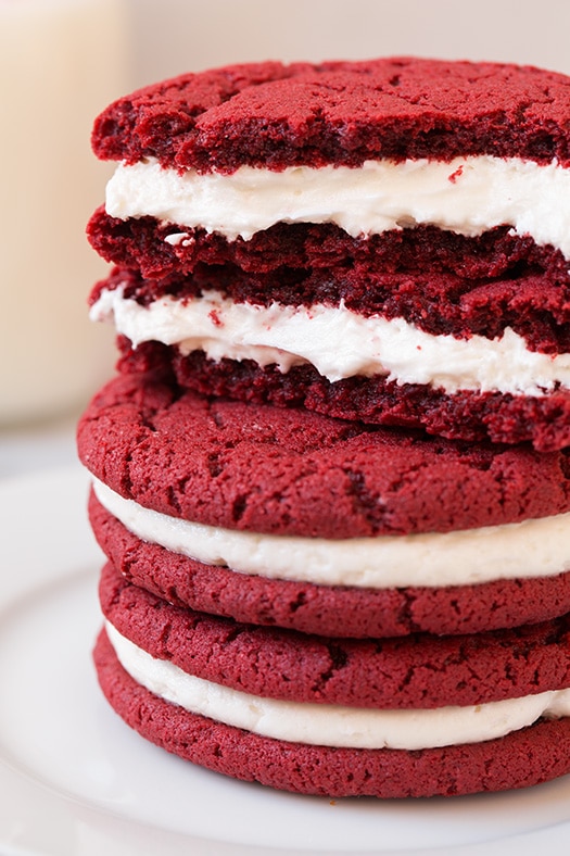 Red Velvet Sandwich Cookies