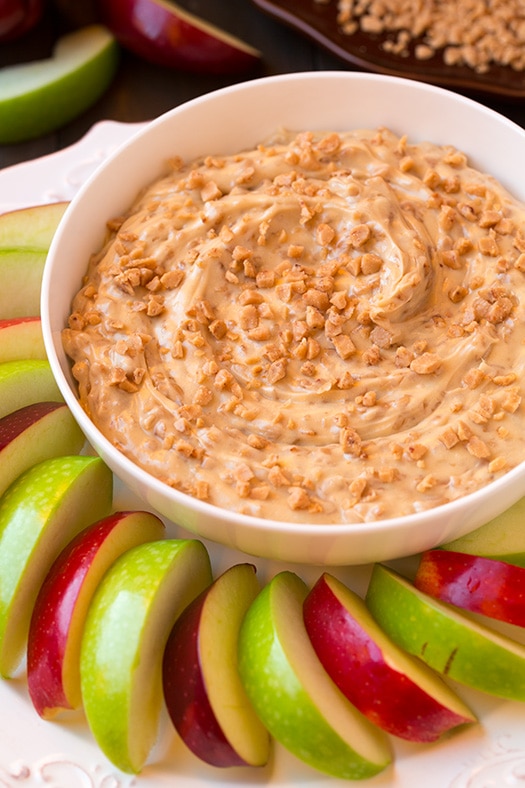 Toffee Apple Dip {3 Ingredients } | Cooking Classy