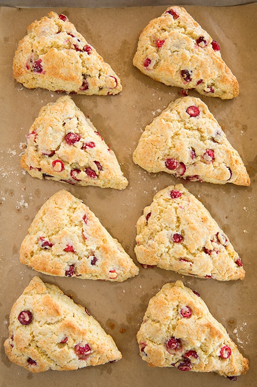 Cranberry Orange Scones with Vanilla Cream Glaze | Cooking Classy