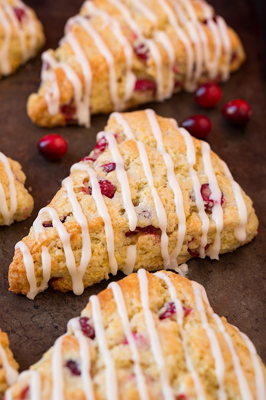 Cranberry Orange Scones with Vanilla Glaze | Cooking Classy
