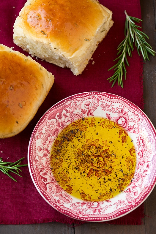 Rosemary Dinner Rolls with dipping Olive Oil | Cooking Classy