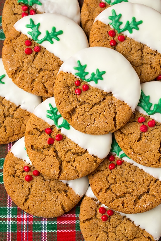 White Chocolate Dipped Ginger Cookies | Cooking Classy