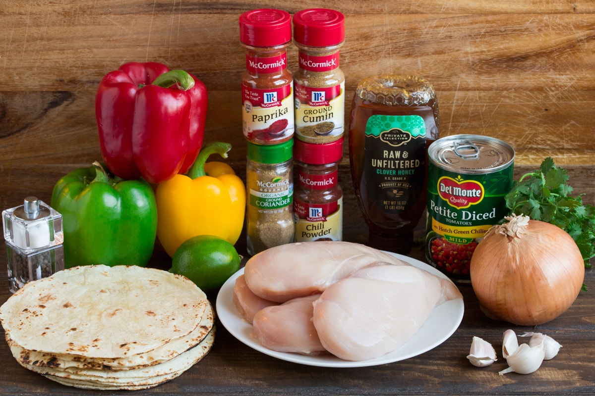 Crockpot Chicken Fajita Ingredients