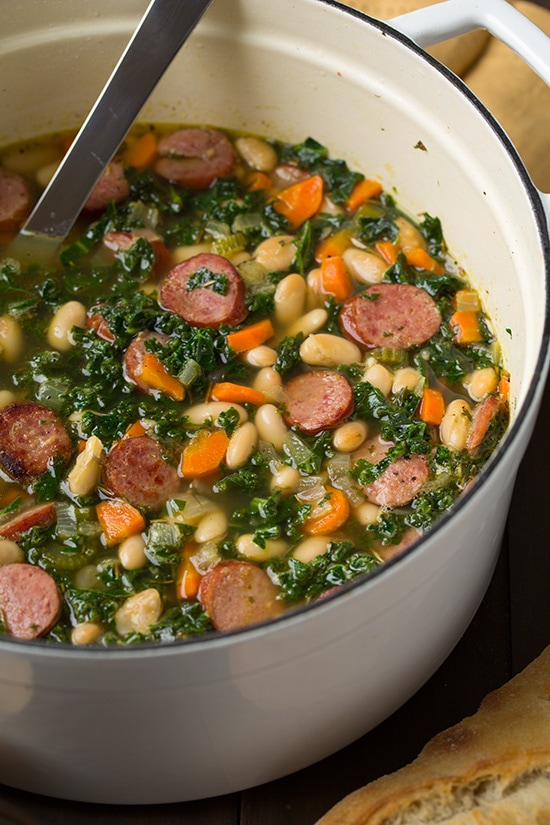Kale White Bean Sausage Soup