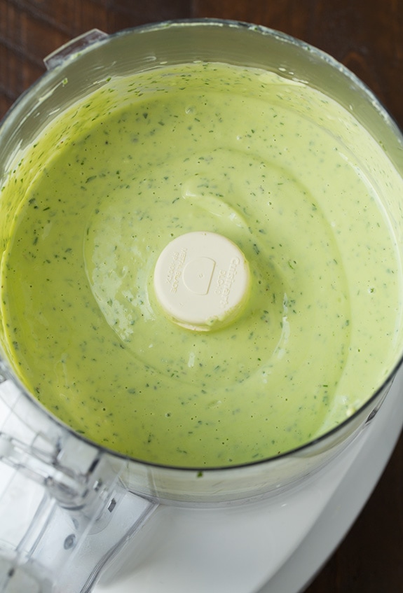 avocado ranch dressing in food processor