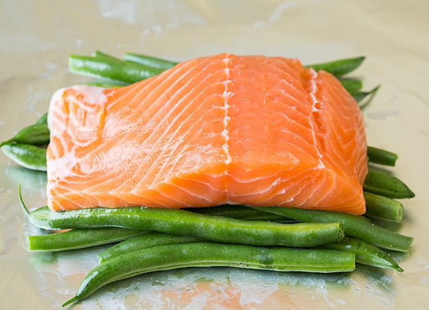 Pesto Salmon and Italian Veggies in Foil | Cooking Classy