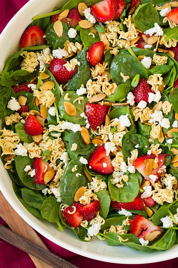 Strawberry Crunch Spinach Salad | Cooking Classy