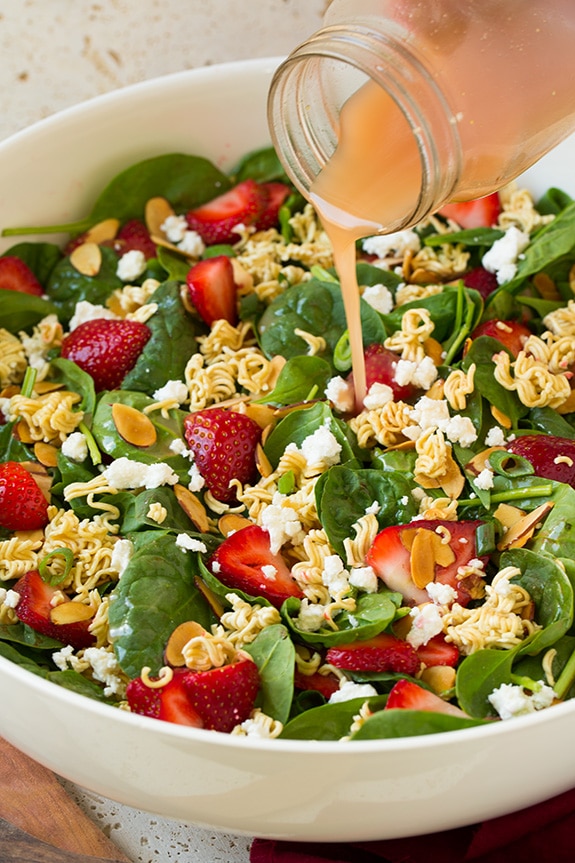 Strawberry Crunch Spinach Salad | Cooking Classy