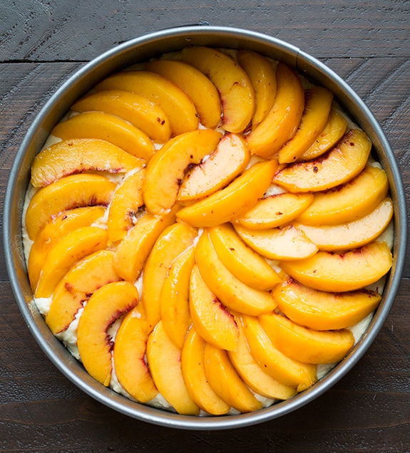 fresh Peach coffee cake