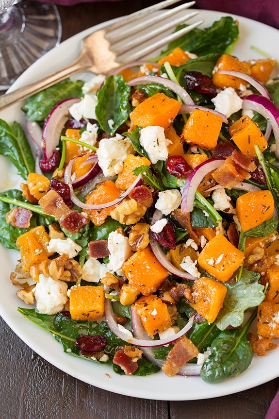 Butternut Squash and Bacon Salad with Maple-Rosemary Vinaigrette | Cooking Classy