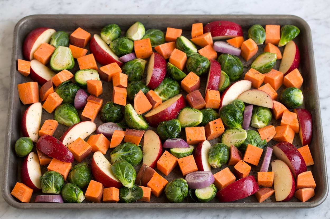 How to Make One Pan Autumn Chicken Dinner on Sheet Pan