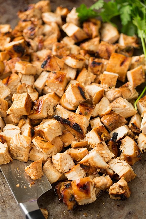 Thai chicken grilled taco meat.