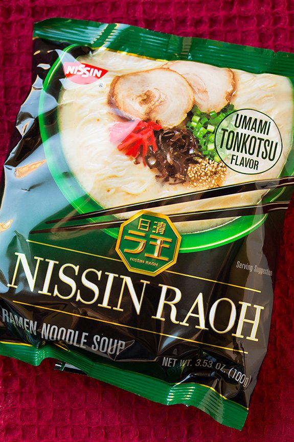 package of Nissin RAOH ramen