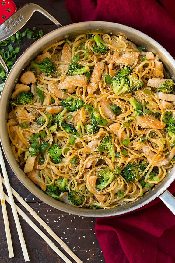 Sesame Noodles with Chicken and Broccoli | Cooking Classy