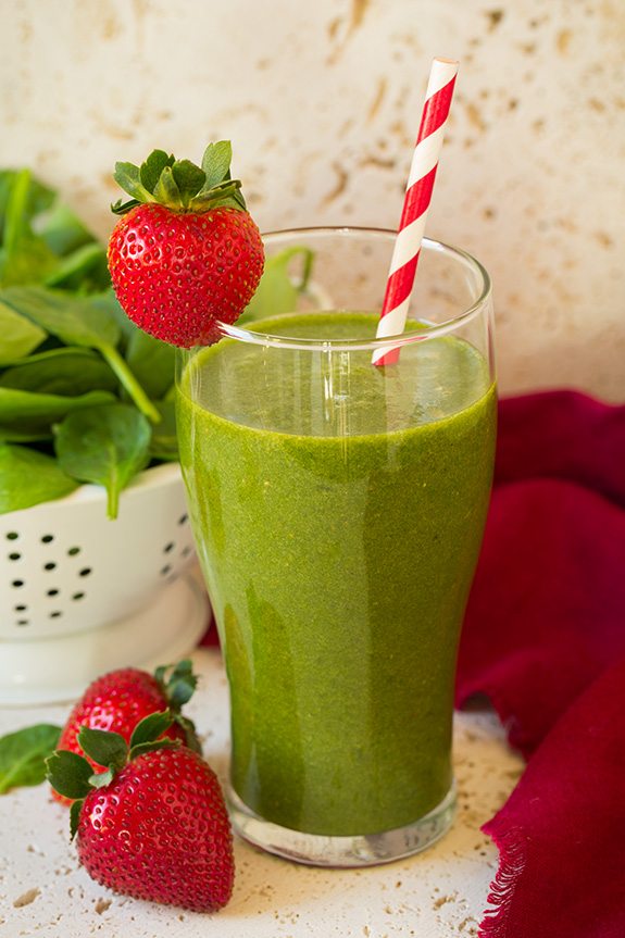 Strawberry Spinach Green Smoothie | Cooking Classy