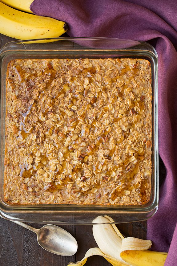 Banana Pecan Baked Oatmeal | Cooking Classy