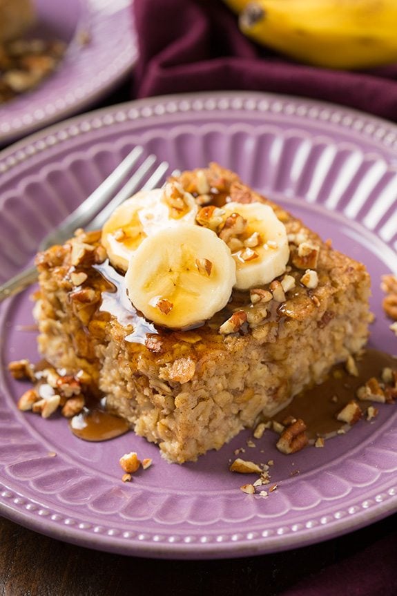 Banana Pecan Baked Oatmeal | Cooking Classy