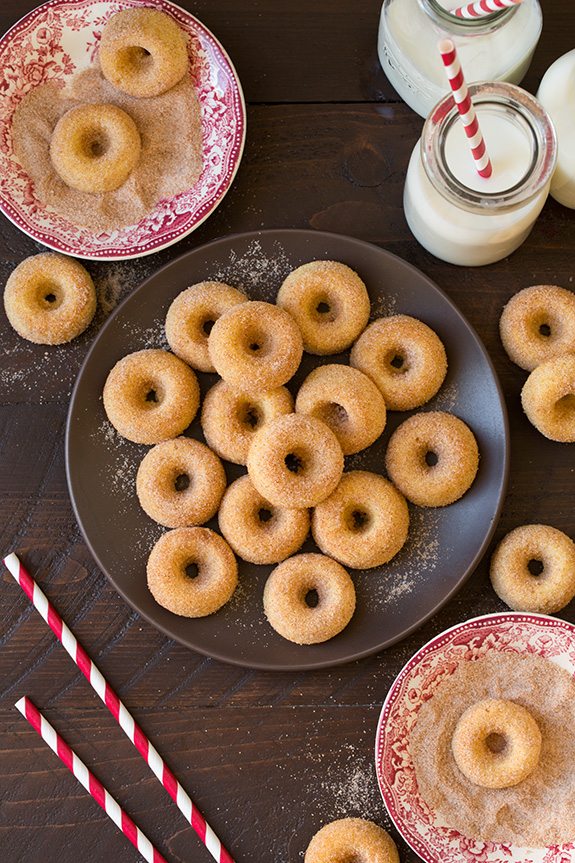 Baked Cinnamon Sugar Mini Donuts | Cooking Classy