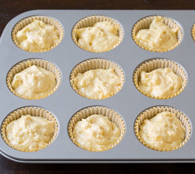 Showing how to make Piña Colada Cupcakes