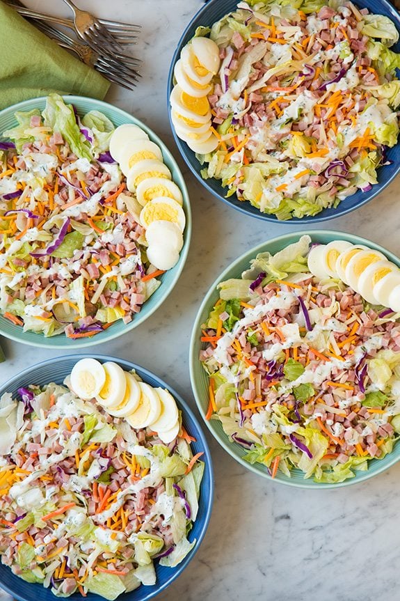 Ham and Cheese Salad with Homemade Ranch | Cooking Classy