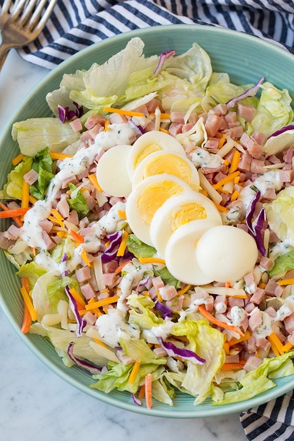Ham and Cheese Salad with Homemade Ranch | Cooking Classy