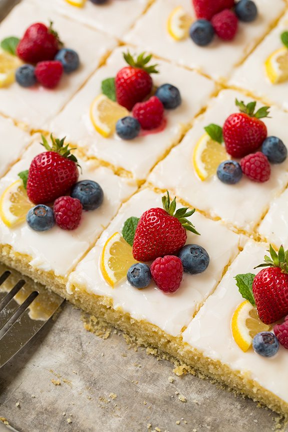 Lemon Sheet Cake | Cooking Classy
