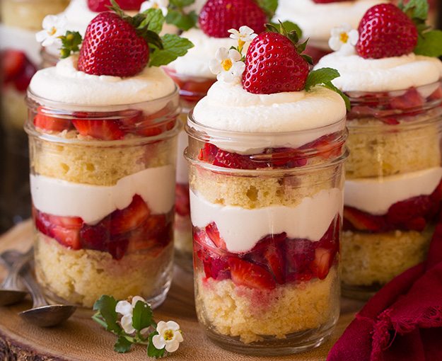 Strawberry Shortcake Trifles 