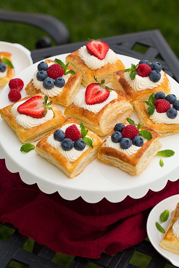 Puff Pastry Fruit Tarts with Ricotta Cream Filling | Cooking Classy
