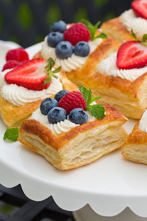 Puff Pastry Fruit Tarts with Ricotta Cream Filling | Cooking Classy