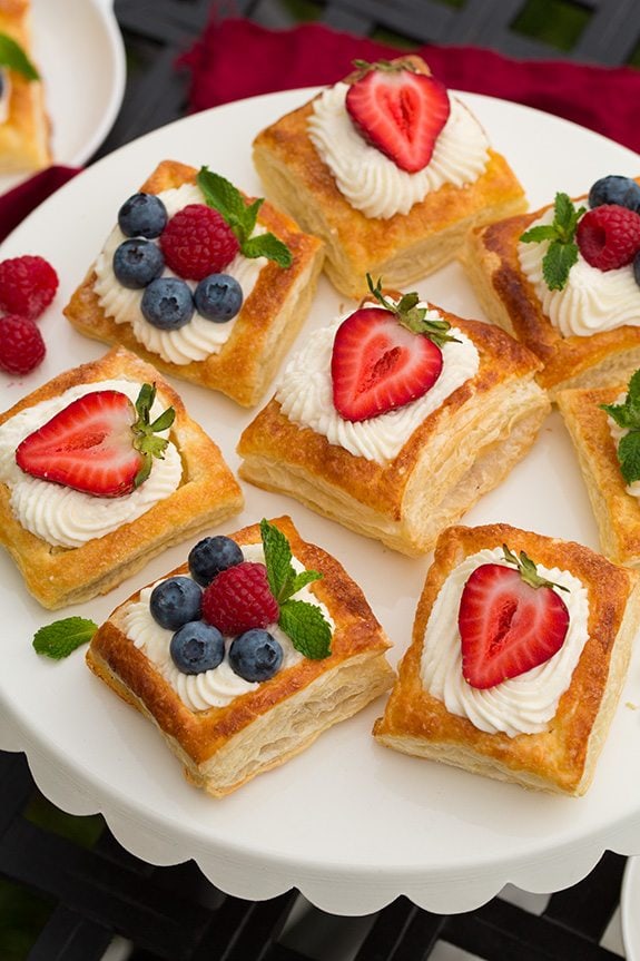 Puff Pastry Fruit Tarts with Ricotta Cream Filling | Cooking Classy