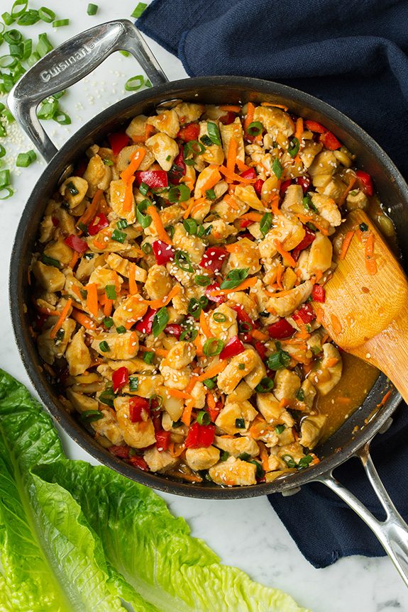 Teriyaki Chicken Lettuce Wraps | Cooking Classy