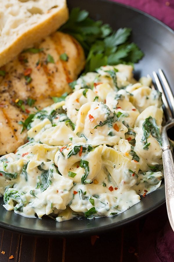 Creamy Spinach Artichoke Tortellini | Cooking Classy