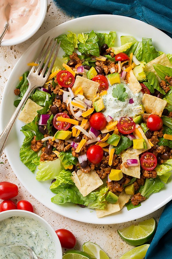 Taco Salad on a serving plate.