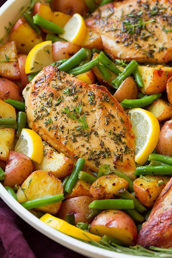 One Pan Garlic Herb Chicken and Veggies | Cooking Classy