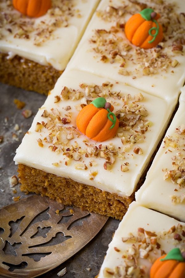Pumpkin Sheet Cake with Cream Cheese Frosting | Cooking Classy