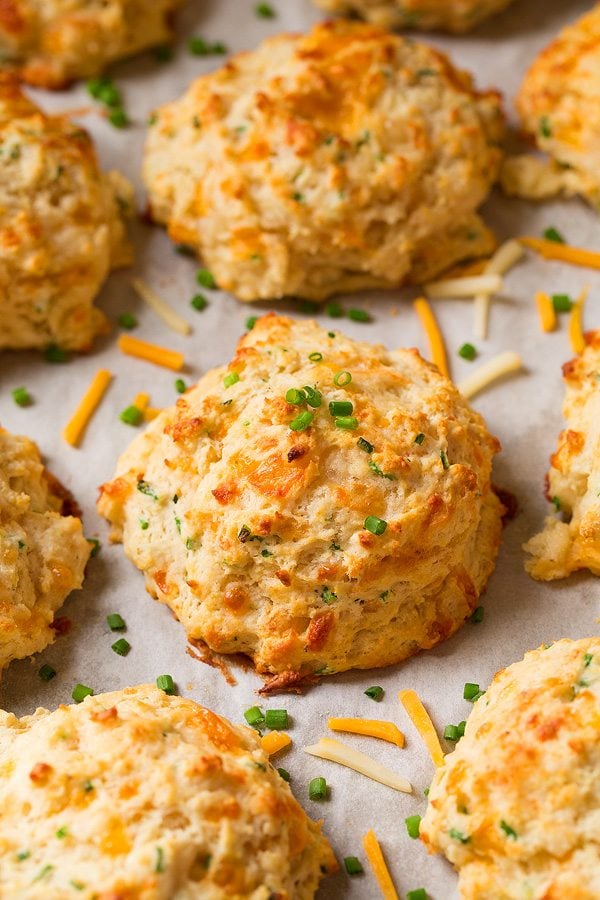 Cheddar Chive Drop Biscuits | Cooking Classy