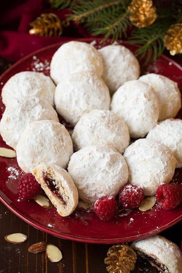 Raspberry Almond Snowball Cookies | Cooking Classy